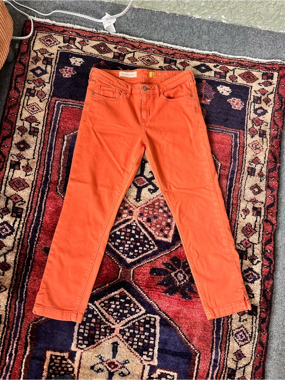 Pilcro soft tangerine orange jeans
